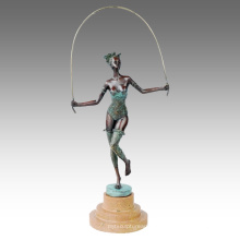 Танцовщица фигурка статуэтка Леди пропустить бронзовая скульптура ТПЭ-597